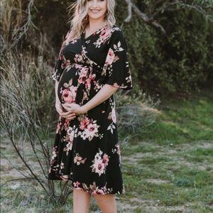 Wren and Ivory maternity nursing dress